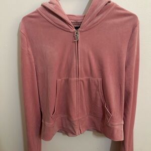 Juicy Couture Dusty Rose Velour Zip Hoodie